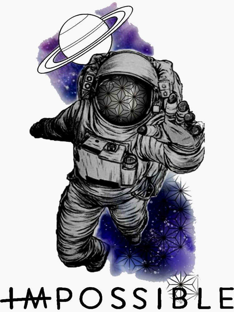 2 x 10cm Cool Astronaut Vinyl Stickers - Space NASA Stars Sticker