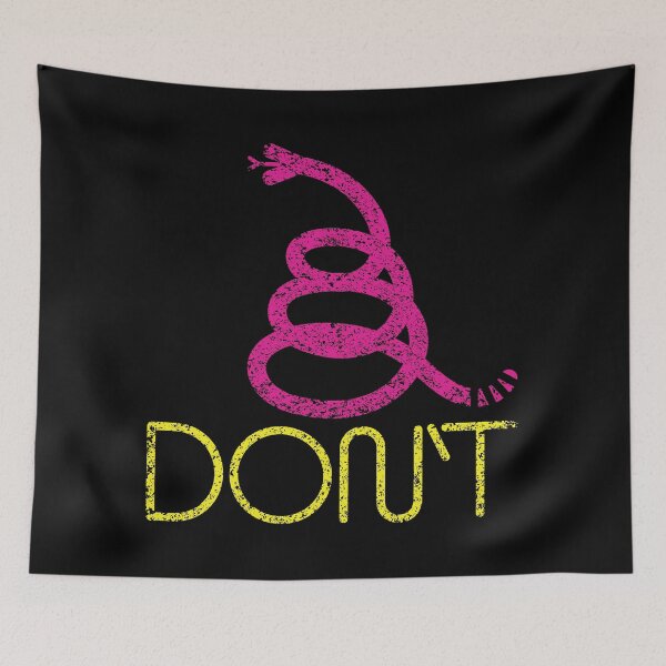 Item preview, In Vogue Modern Distressed 80s colors Minimalist Gadsden Snake Flag Stylish Dont Tread On Me designed and sold by pelagio.