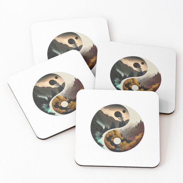 Item preview, Yin Yang Abstract Watercolor Artwork, Eastern Spiritual YinYang Prints designed and sold by SharpDream.