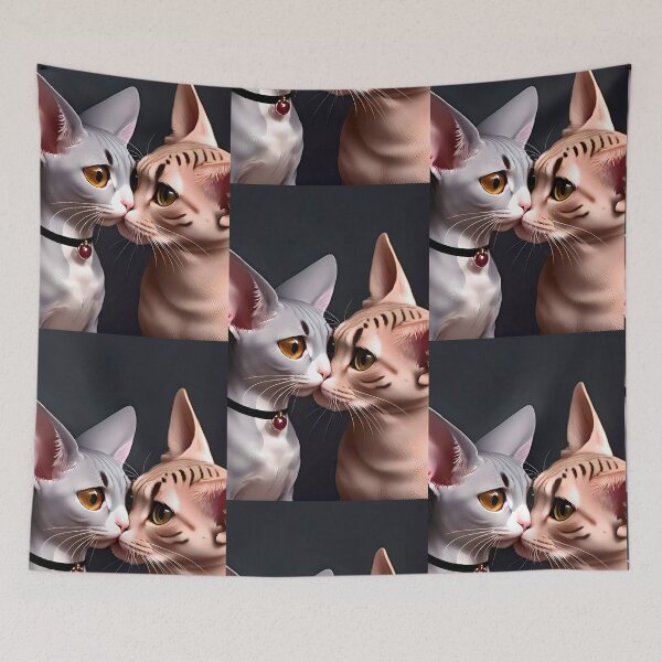 Item preview, Cat Kissing Illustration / GTIllustration020 designed and sold by Grafititee.