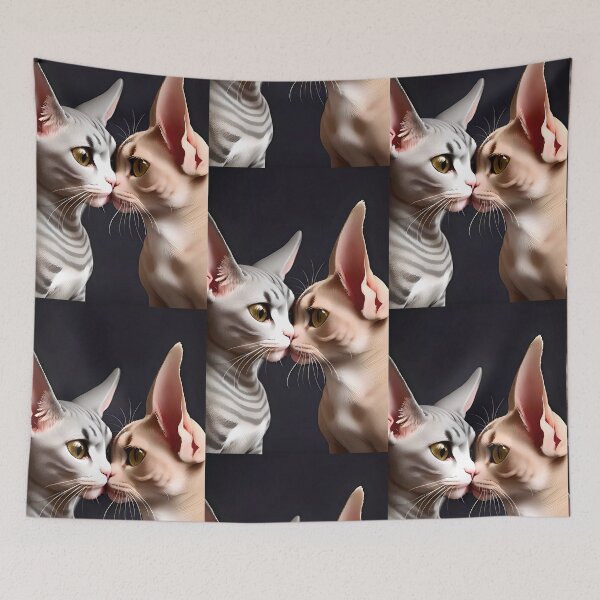 Item preview, Cat Kissing Illustration / GTIllustration021 designed and sold by Grafititee.