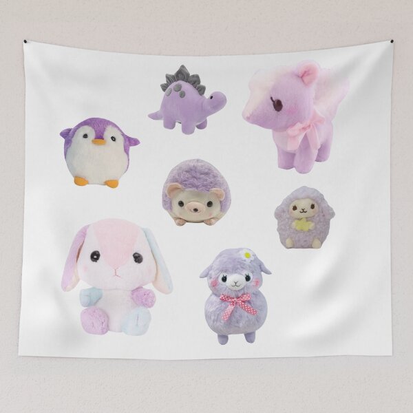 Item preview, Purple Kawaii Plushies Sticker Pack designed and sold by casserolestan.