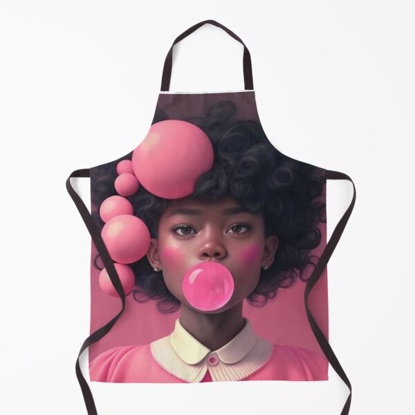 Item preview, Pretty Black Girl Blowing Pink Bubble Gum (BubbleGirl) designed and sold by PlumpCo.