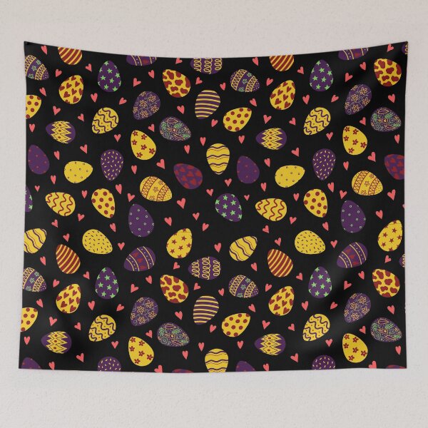 Item preview, Easter eggs art,hearts pattern designed and sold by cutecrazytshirt.