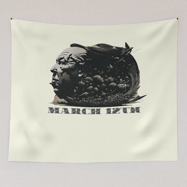 Item preview, Vintage-Inspired Fantasy Landscape and Birds Design for Alfred Hitchcock Day designed and sold by RickS-Ts-N-Such.