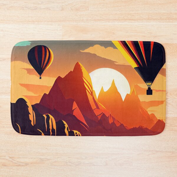 Item preview, Hot air balloons over the mountains  designed and sold by KammyArt.