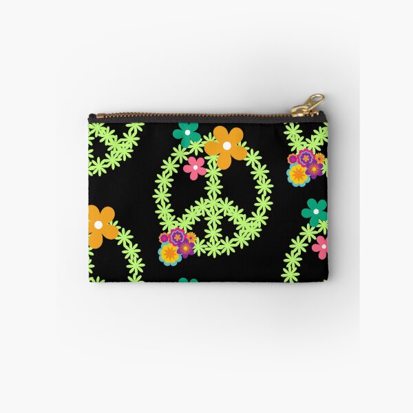 Item preview,  Green Leaf Peace Sign With Flowers Colorful Psychedelic 60s Design designed and sold by EarthArtDesigns.