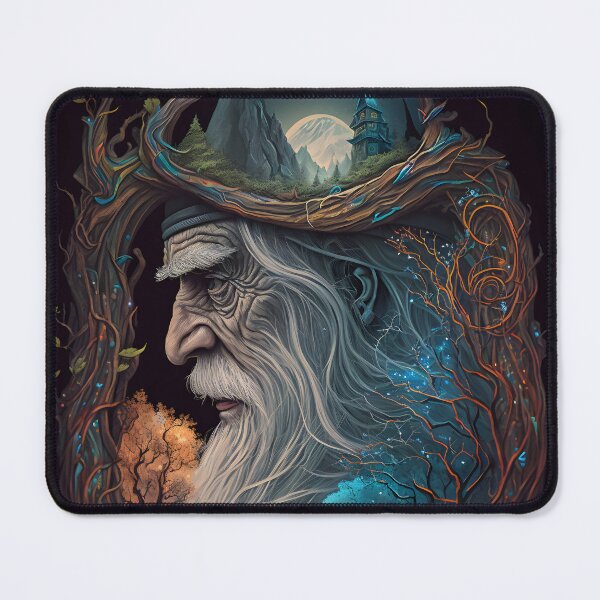 Item preview, The Wise Wizard Journeying a Surreal Forest designed and sold by BmoreCreative.