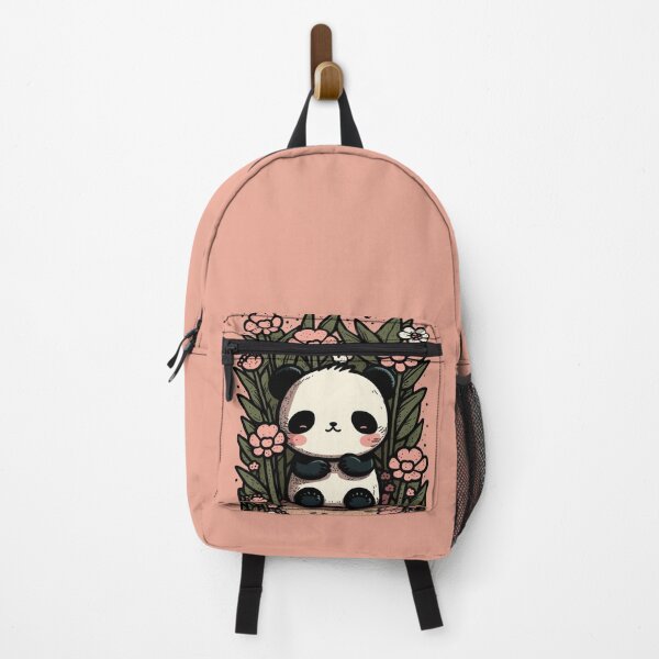 Item preview, Panda Cutie: A Mauve Blossom Buddy designed and sold by EvyeniaArt.