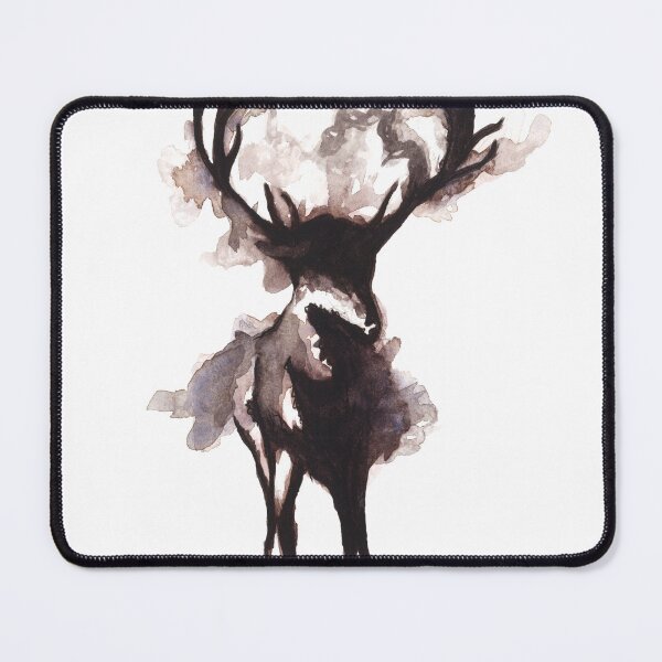 Item preview, Watercolor deer with antlers designed and sold by InkofNocturna.