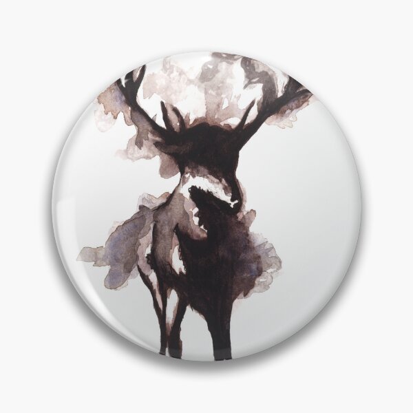 Item preview, Watercolor deer with antlers designed and sold by InkofNocturna.