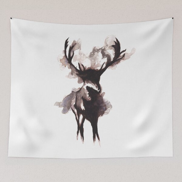 Item preview, Watercolor deer with antlers designed and sold by InkofNocturna.