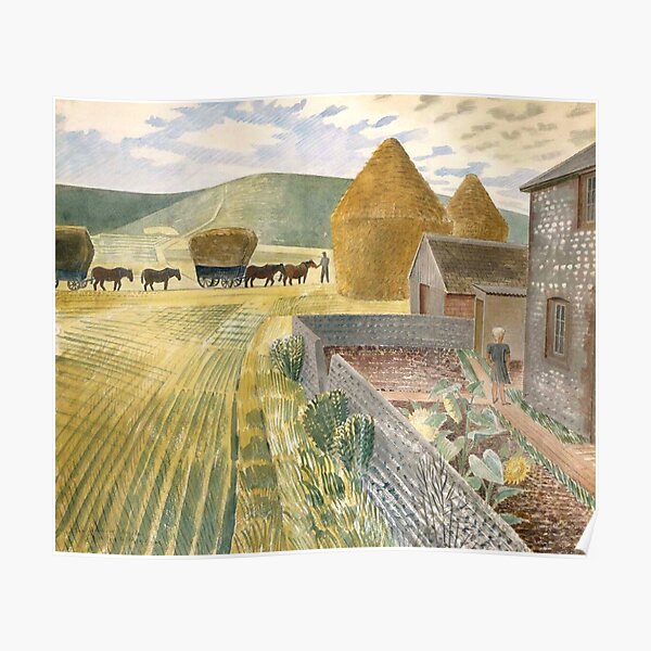 The River Thames at Hammersmith, 1932 by Eric Ravilious - vintage artwork,  12x8 inch (A4) Reproduction Poster Print : : Home & Kitchen