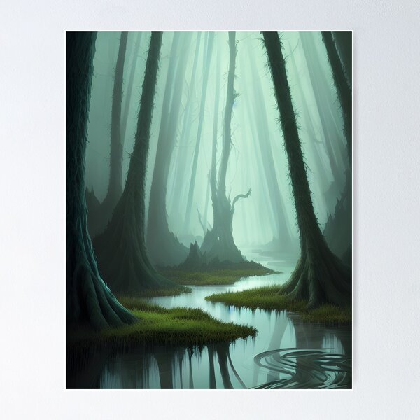 Item preview, Mysterious Green Swamp designed and sold by Axjo Art.