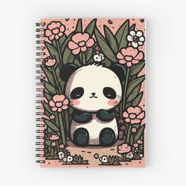 Item preview, Panda Cutie: A Mauve Blossom Buddy designed and sold by EvyeniaArt.