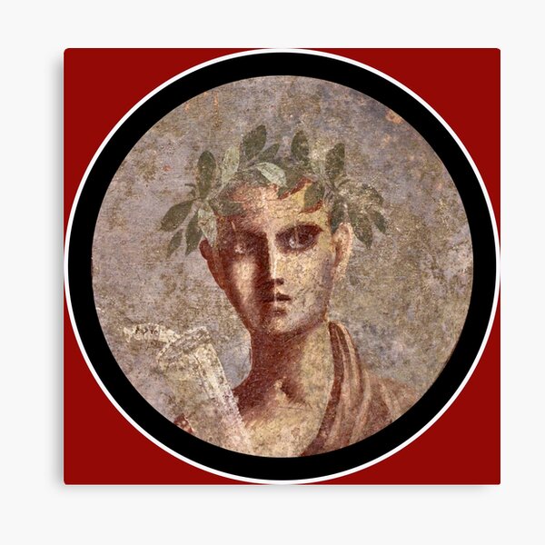 Item preview, Pompeiian fresco of a young man with a scroll of Plato (2) designed and sold by DotorEaon.