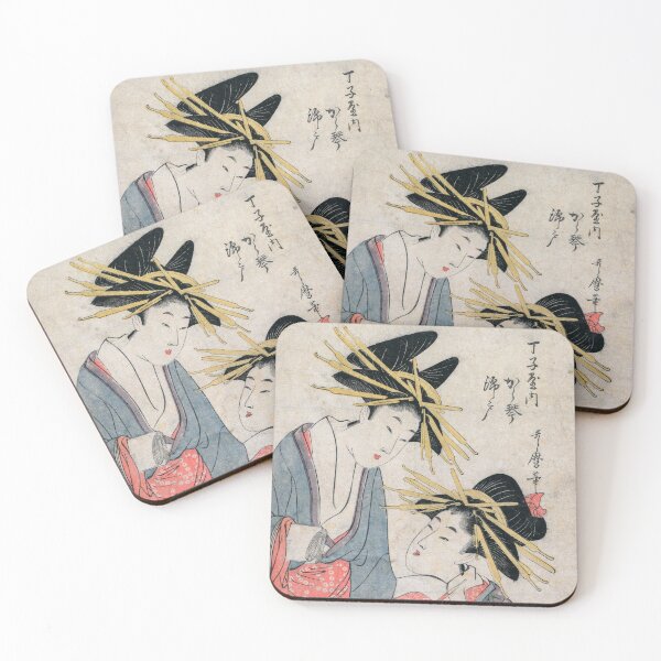 Item preview, The Courtesans Karagoto and Nishikido of Chojiya - Kitagawa Utamaro II - designed and sold by LeiWeiss.