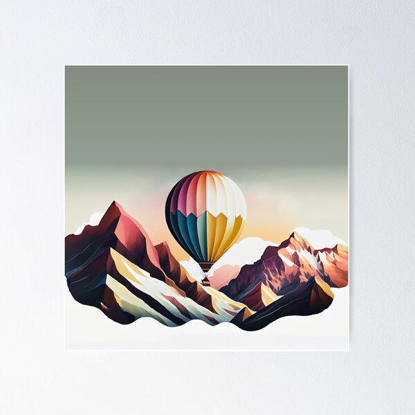 Item preview, Hot Air Balloon over the mountains  designed and sold by KammyArt.