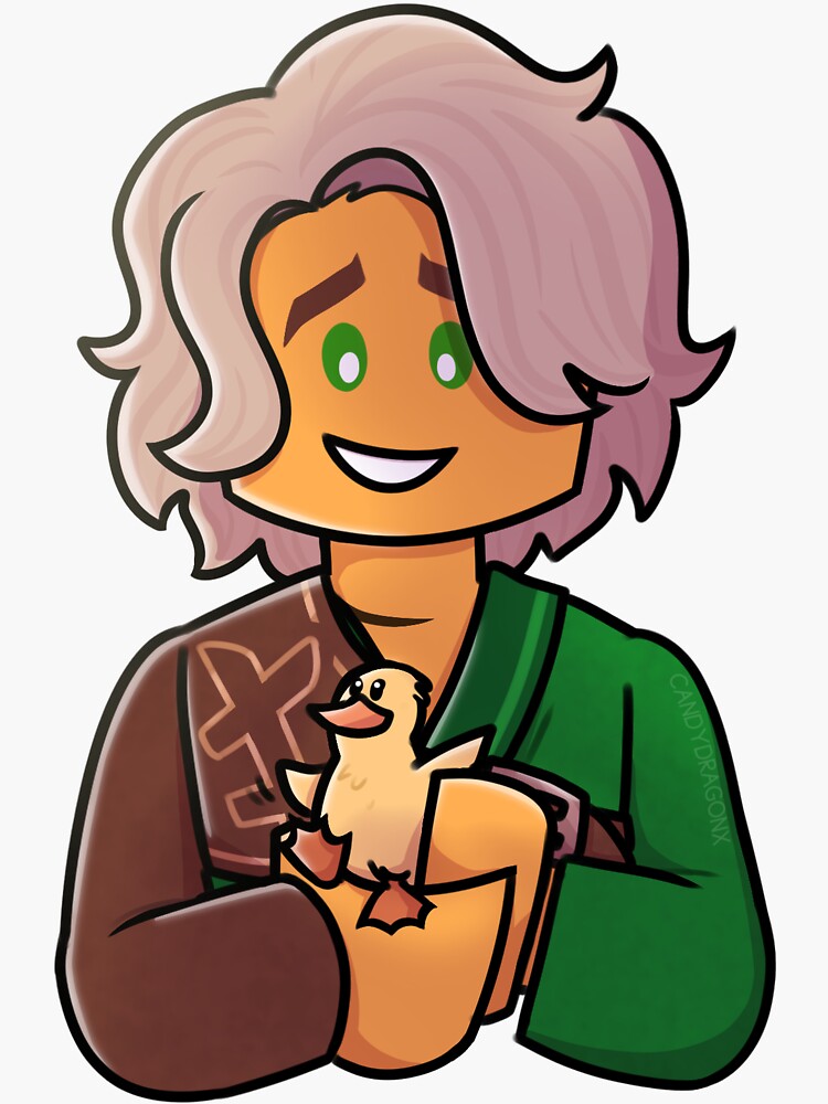 Lloyd with a duckling
