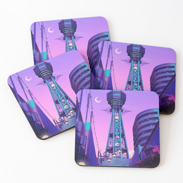 Item preview, Tsūtenkaku with neon pastel colors designed and sold by funglazie.