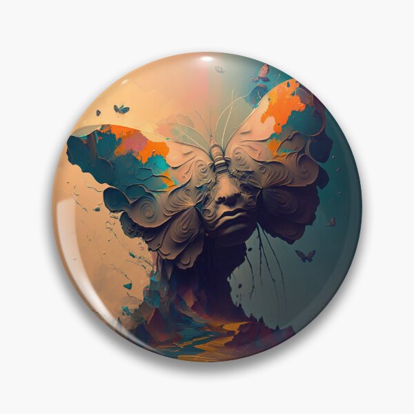 Item preview, Mountain Butterfly with Human Mourn Face designed and sold by sirhitto.