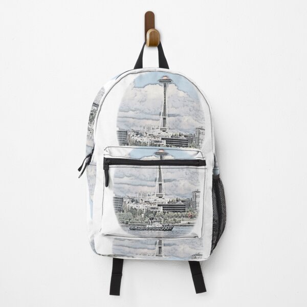 Item preview, Sketch Foss Tugboat & Seattle Space Needle and color was add. designed and sold by Jason Mosley.