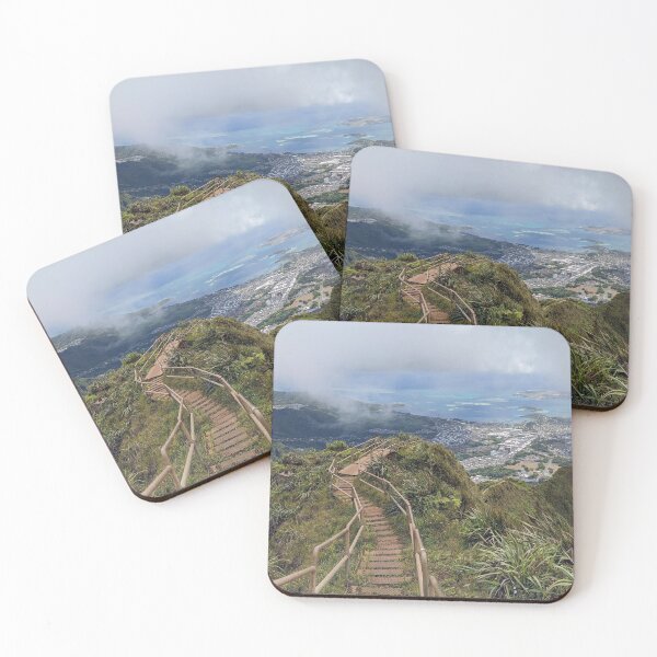 Artikelvorschau, Panorama der Treppe zum Himmel, O'ahu entworfen und verkauft von Hawaii Wildlife & Landscape Prints.