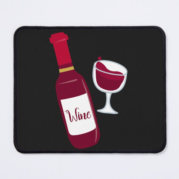Item preview, glass and bottle of wine designed and sold by yessebel.