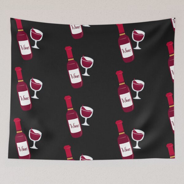 Item preview, glass and bottle of wine designed and sold by yessebel.
