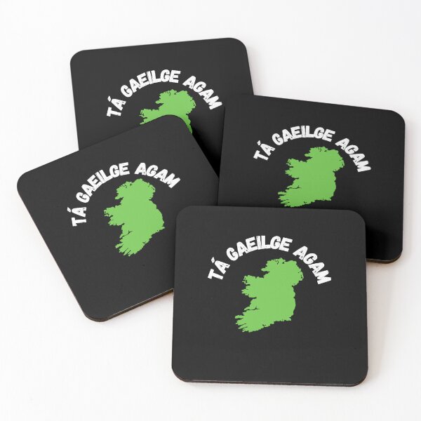 Item preview, Tá Gaeilge Agam Irish Language Ireland Map designed and sold by Irishprints.
