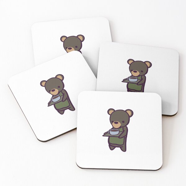 Item preview, Bearista - Adorable Cartoon Black Bear Barista designed and sold by ThumboArtBumbo.