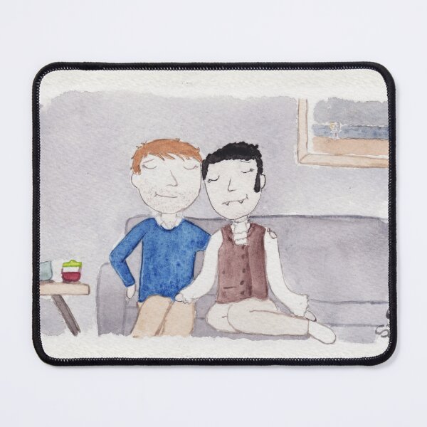 Item preview, Just a vampire and a werewolf watching a compilation of sunrises on the telly designed and sold by Sami Kelsh.