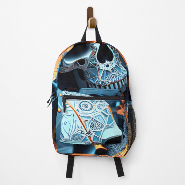 Item preview, Cyber Skulls Orange and Blue designed and sold by Expressive Vision.