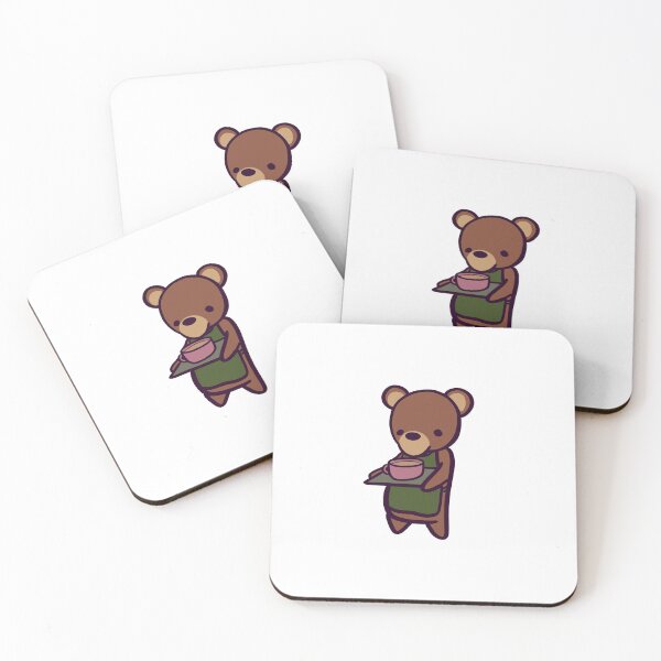 Item preview, Bearista - Adorable Cartoon Brown Bear Barista designed and sold by ThumboArtBumbo.