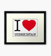 I ♥ UZBEKISTAN Framed Print