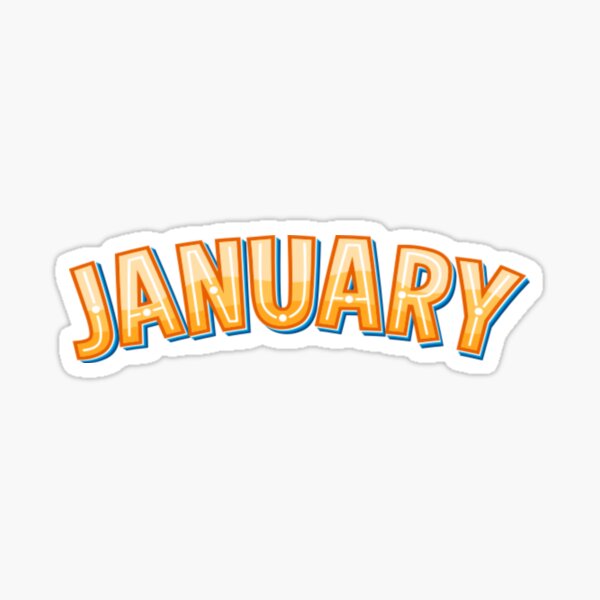 january, january birthday, born in january, Glossy Sticker