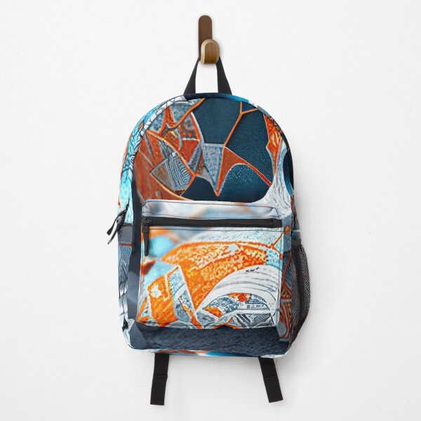 Item preview, Cyber Skulls Orange, Blue and White designed and sold by Expressive Vision.