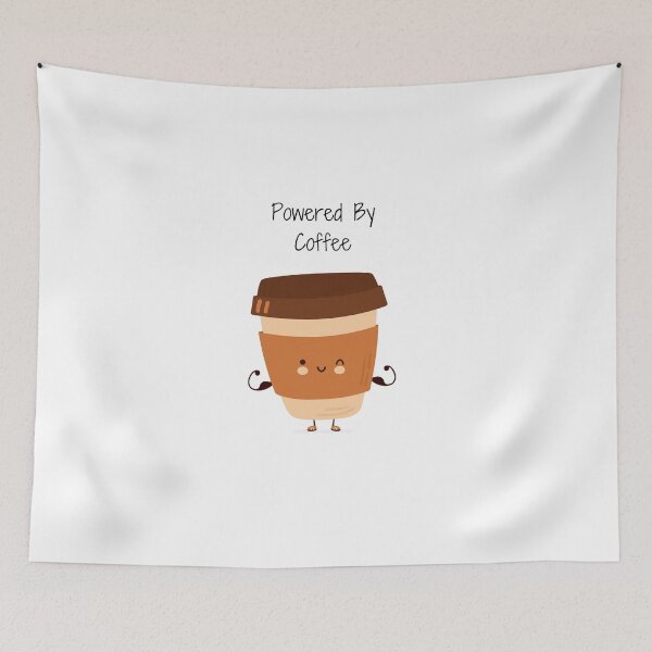 Item preview, Powered Up By Coffee  designed and sold by AprilHArtStudio.