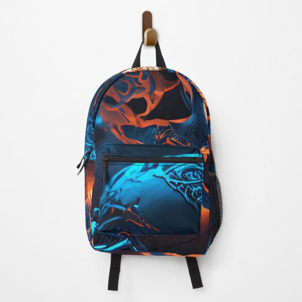 Item preview, Glowing Cyber Skulls Orange and Blue designed and sold by Expressive Vision.