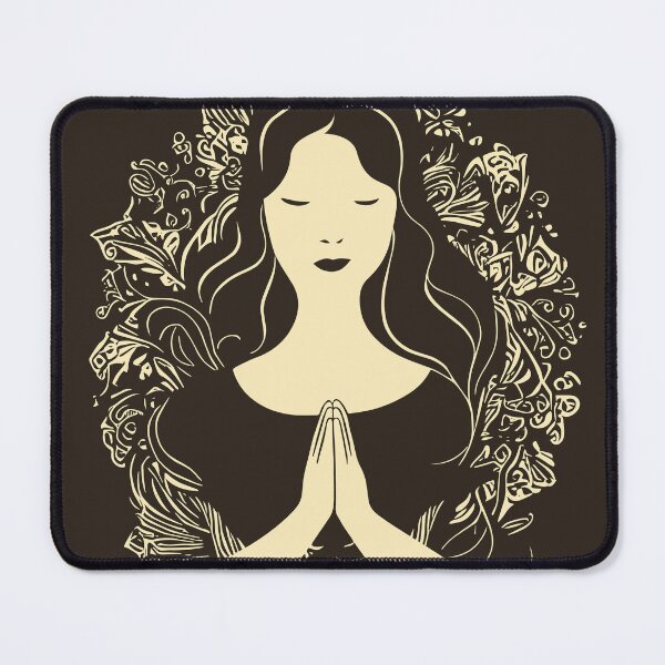 Item preview, Woman hope and nature - Beautiful girl meditation designed and sold by GreissDesign.