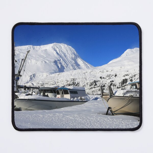 Item preview, Snow-covered boats ashore designed and sold by zumi.