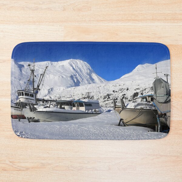 Item preview, Snow-covered boats ashore designed and sold by zumi.