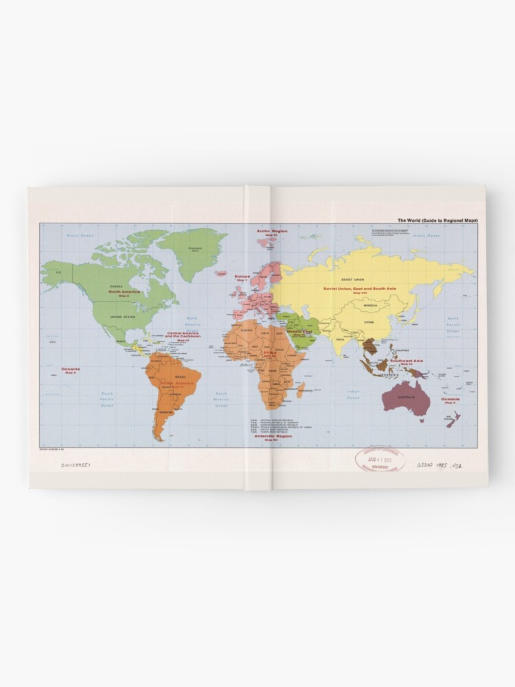 Actuator Aanmoediging Oorzaak World Political Regional Map (1985)" Hardcover Journal for Sale by  allhistory | Redbubble