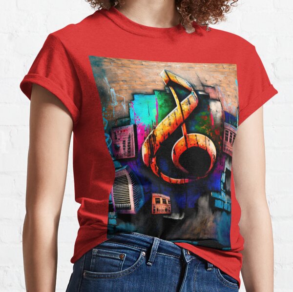 Colorful music abstraction Classic T-Shirt