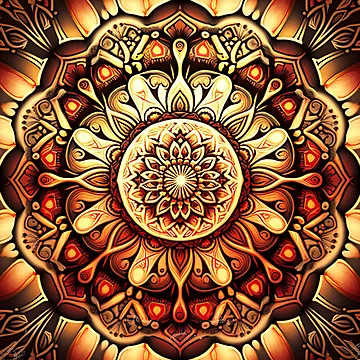 Artwork thumbnail, Mandala Spring Pattern by TwoToneThreads