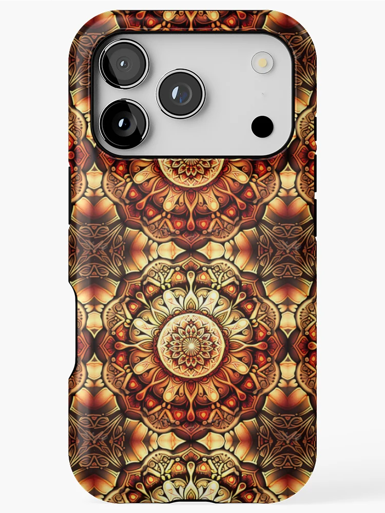 Thumbnail 1 of 4, iPhone Case, Mandala Spring Pattern designed and sold by TwoToneThreads.