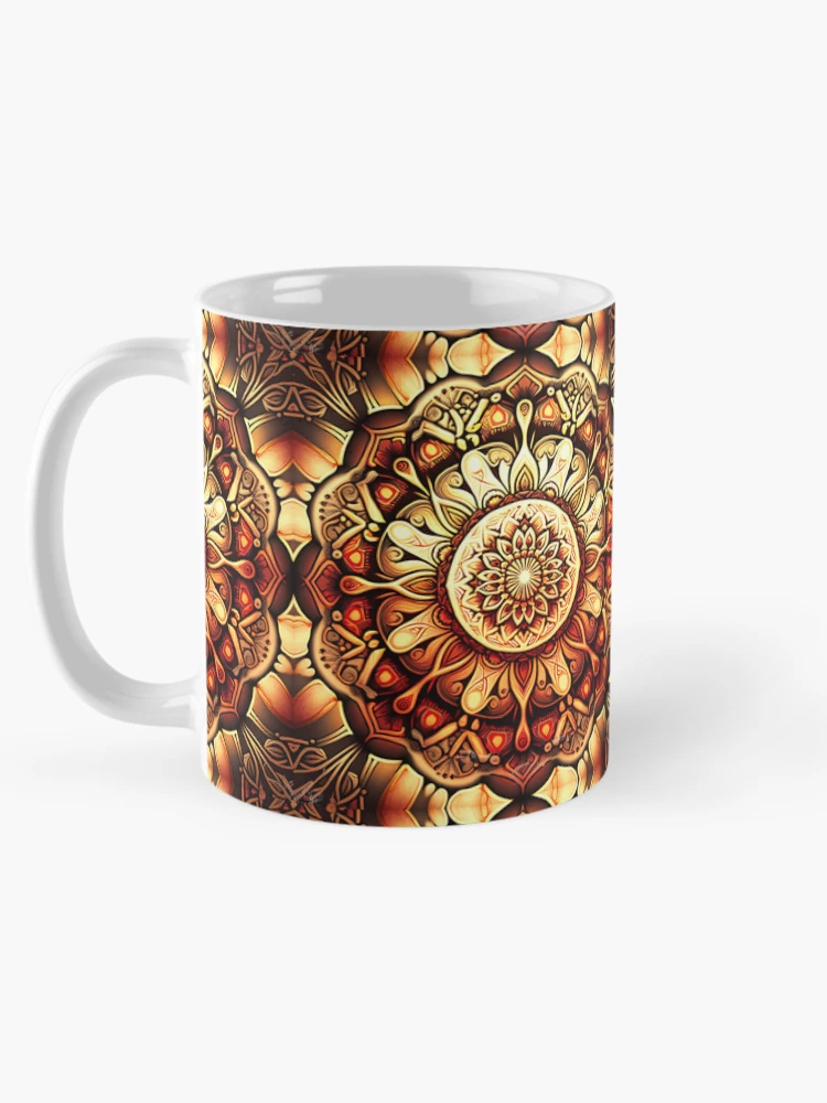 Thumbnail 5 of 6, Coffee Mug, Mandala Spring Pattern designed and sold by TwoToneThreads.