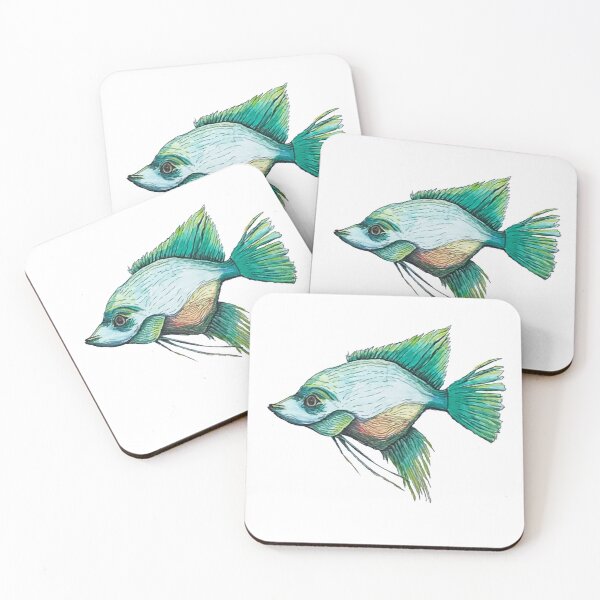Item preview, Green Fish, Blue Fish designed and sold by kandras-art.