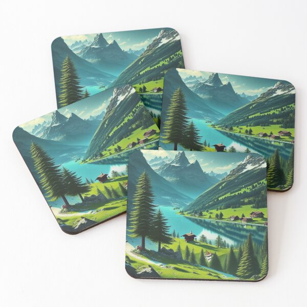 Item preview, Pleasant view of a swiss valley designed and sold by MXTHLdesigns.