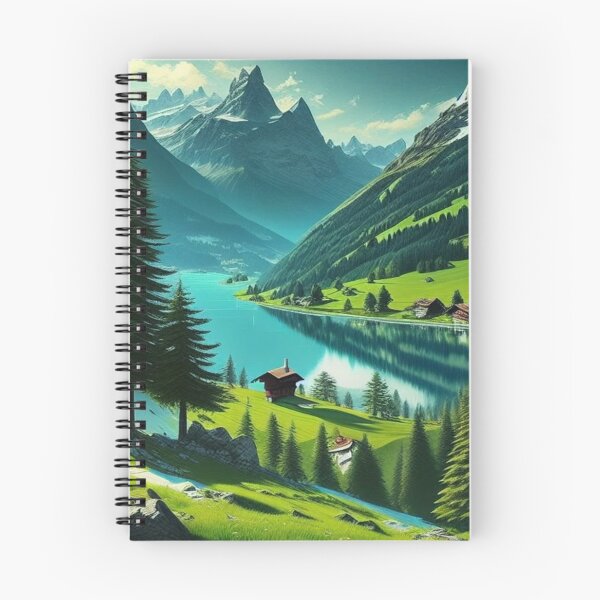 Item preview, Pleasant view of a swiss valley designed and sold by MXTHLdesigns.